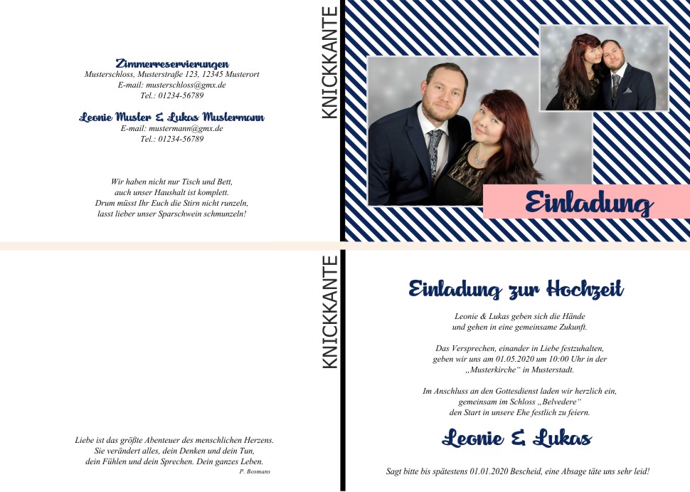  Einladungskarten Hochzeit, Hochzeitseinladungen, Hochzeitskarten, Einladungen für Hochzeit
