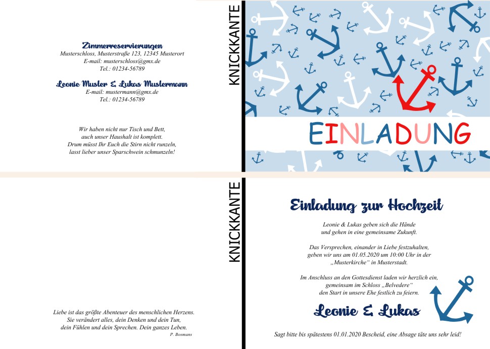  Einladungskarten Hochzeit, Hochzeitseinladungen, Hochzeitskarten, Einladungen für Hochzeit