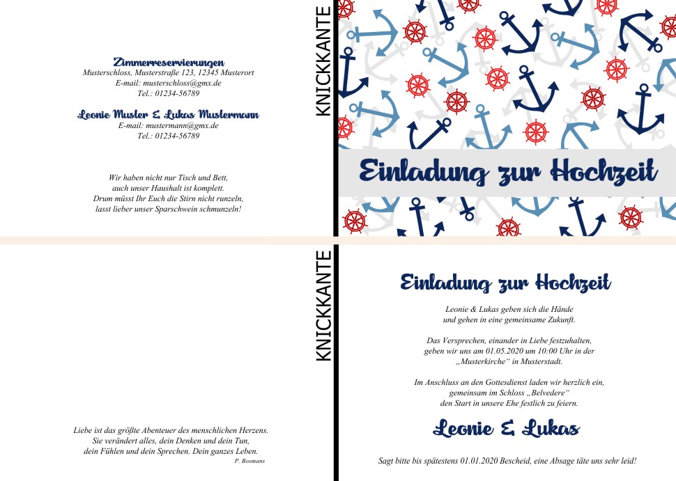 Einladungskarten Hochzeit, Hochzeitseinladungen, Hochzeitskarten, Einladungen für Hochzeit