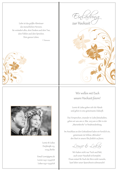  Einladungskarten Hochzeit, Hochzeitseinladungen, Hochzeitskarten, Einladungen für Hochzeit