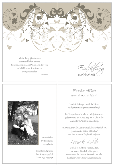  Einladungskarten Hochzeit, Hochzeitseinladungen, Hochzeitskarten, Einladungen für Hochzeit