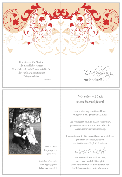  Einladungskarten Hochzeit, Hochzeitseinladungen, Hochzeitskarten, Einladungen für Hochzeit