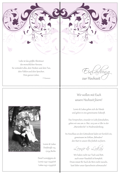  Einladungskarten Hochzeit, Hochzeitseinladungen, Hochzeitskarten, Einladungen für Hochzeit