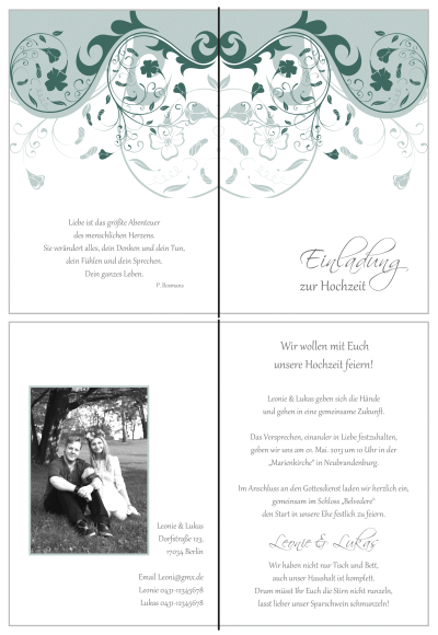  Einladungskarten Hochzeit, Hochzeitseinladungen, Hochzeitskarten, Einladungen für Hochzeit