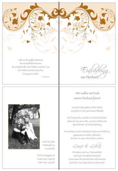  Einladungskarten Hochzeit, Hochzeitseinladungen, Hochzeitskarten, Einladungen für Hochzeit