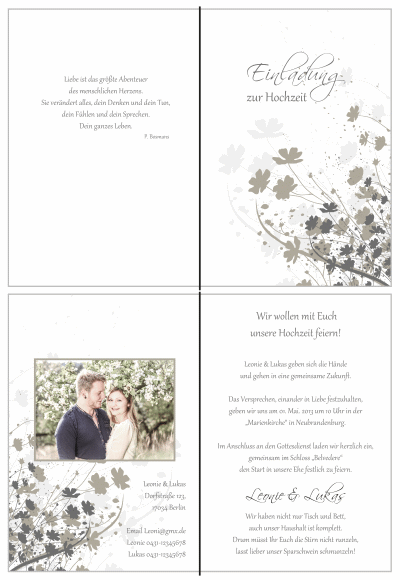  Einladungskarten Hochzeit, Hochzeitseinladungen, Hochzeitskarten, Einladungen für Hochzeit