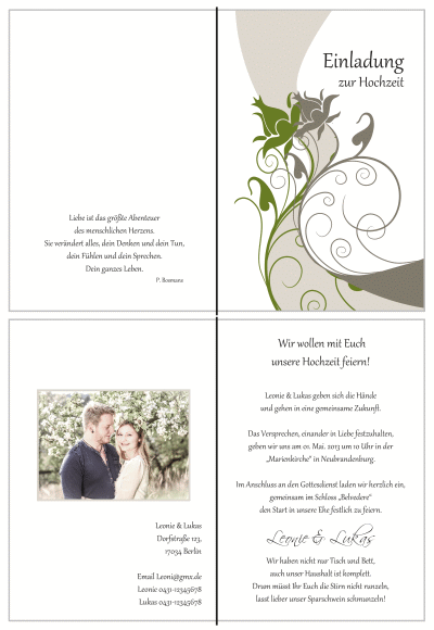 Einladungskarten Hochzeit, Hochzeitseinladungen, Hochzeitskarten, Einladungen für Hochzeit