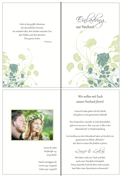  Einladungskarten Hochzeit, Hochzeitseinladungen, Hochzeitskarten, Einladungen für Hochzeit