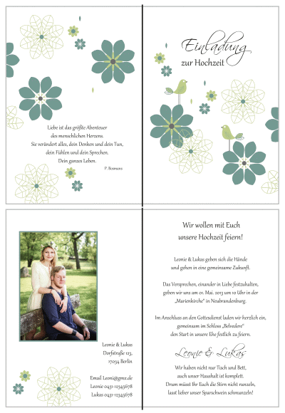  Einladungskarten Hochzeit, Hochzeitseinladungen, Hochzeitskarten, Einladungen für Hochzeit