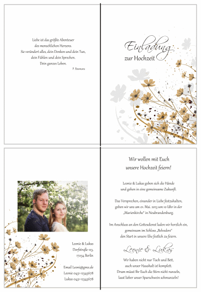  Einladungskarten Hochzeit, Hochzeitseinladungen, Hochzeitskarten, Einladungen für Hochzeit