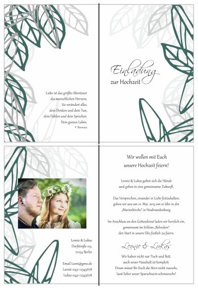  Einladungskarten Hochzeit, Hochzeitseinladungen, Hochzeitskarten, Einladungen für Hochzeit