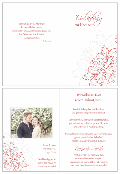  Einladungskarten Hochzeit, Hochzeitseinladungen, Hochzeitskarten, Einladungen für Hochzeit