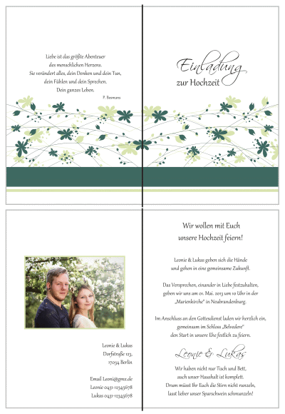 Einladungskarten Hochzeit, Hochzeitseinladungen, Hochzeitskarten, Einladungen für Hochzeit