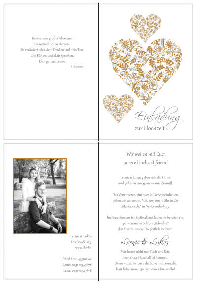  Einladungskarten Hochzeit, Hochzeitseinladungen, Hochzeitskarten, Einladungen für Hochzeit