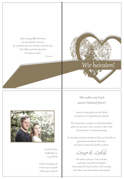  Einladungskarten Hochzeit, Hochzeitseinladungen, Hochzeitskarten, Einladungen für Hochzeit