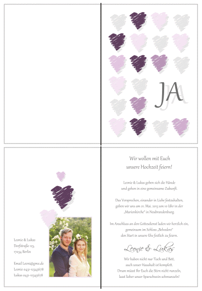  Einladungskarten Hochzeit, Hochzeitseinladungen, Hochzeitskarten, Einladungen für Hochzeit