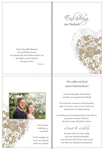  Einladungskarten Hochzeit, Hochzeitseinladungen, Hochzeitskarten, Einladungen für Hochzeit