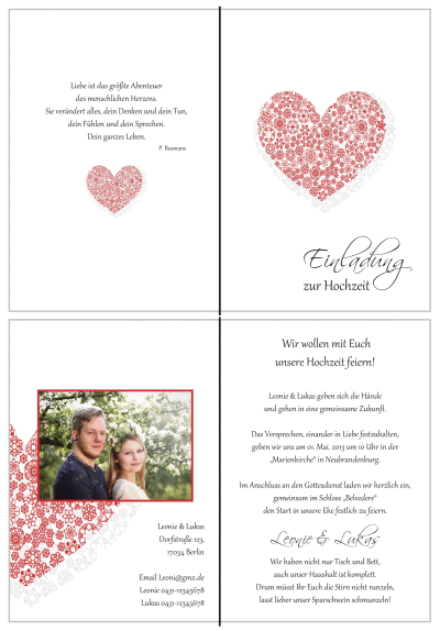  Einladungskarten Hochzeit, Hochzeitseinladungen, Hochzeitskarten, Einladungen für Hochzeit
