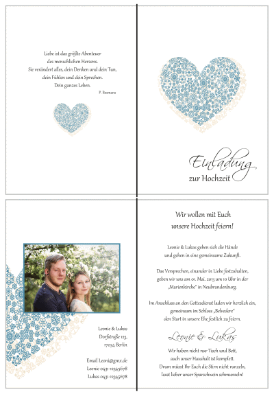  Einladungskarten Hochzeit, Hochzeitseinladungen, Hochzeitskarten, Einladungen für Hochzeit