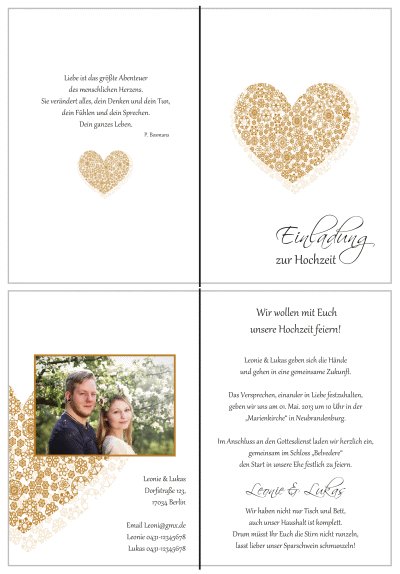  Einladungskarten Hochzeit, Hochzeitseinladungen, Hochzeitskarten, Einladungen für Hochzeit
