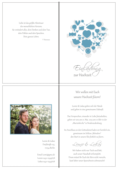  Einladungskarten Hochzeit, Hochzeitseinladungen, Hochzeitskarten, Einladungen für Hochzeit