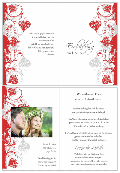  Einladungskarten Hochzeit, Hochzeitseinladungen, Hochzeitskarten, Einladungen für Hochzeit