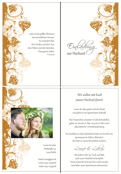 Einladungskarten Hochzeit, Hochzeitseinladungen, Hochzeitskarten, Einladungen für Hochzeit