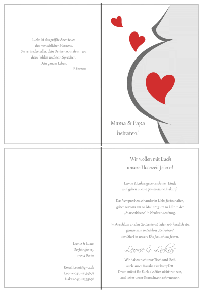  Einladungskarten Hochzeit, Hochzeitseinladungen, Hochzeitskarten, Einladungen für Hochzeit