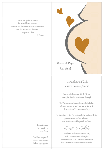  Einladungskarten Hochzeit, Hochzeitseinladungen, Hochzeitskarten, Einladungen für Hochzeit