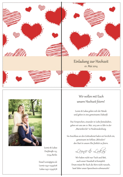  Einladungskarten Hochzeit, Hochzeitseinladungen, Hochzeitskarten, Einladungen für Hochzeit