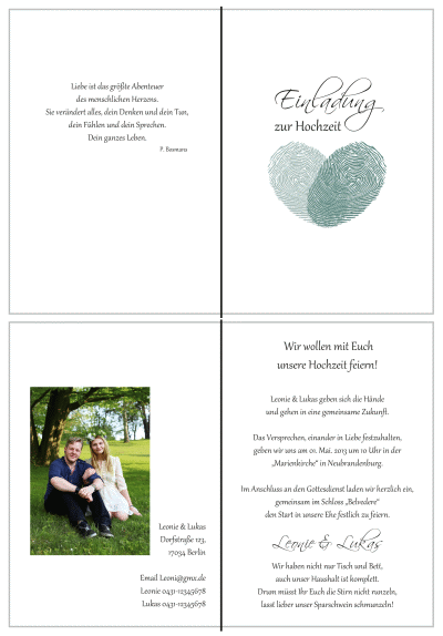 Einladungskarten Hochzeit, Hochzeitseinladungen, Hochzeitskarten, Einladungen für Hochzeit