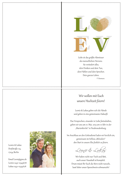  Einladungskarten Hochzeit, Hochzeitseinladungen, Hochzeitskarten, Einladungen für Hochzeit