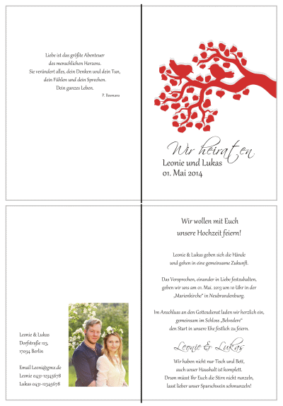  Einladungskarten Hochzeit, Hochzeitseinladungen, Hochzeitskarten, Einladungen für Hochzeit