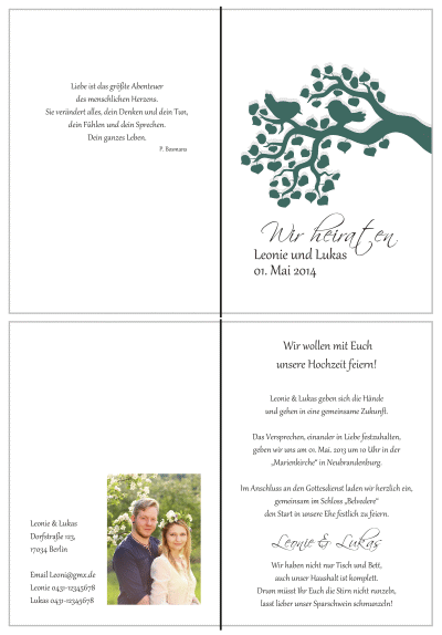  Einladungskarten Hochzeit, Hochzeitseinladungen, Hochzeitskarten, Einladungen für Hochzeit