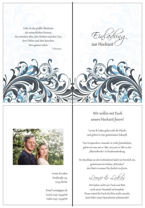 Einladungskarten Hochzeit, Hochzeitseinladungen, Hochzeitskarten, Einladungen für Hochzeit