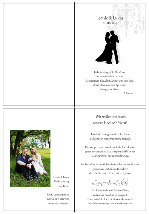  Einladungskarten Hochzeit, Hochzeitseinladungen, Hochzeitskarten, Einladungen für Hochzeit
