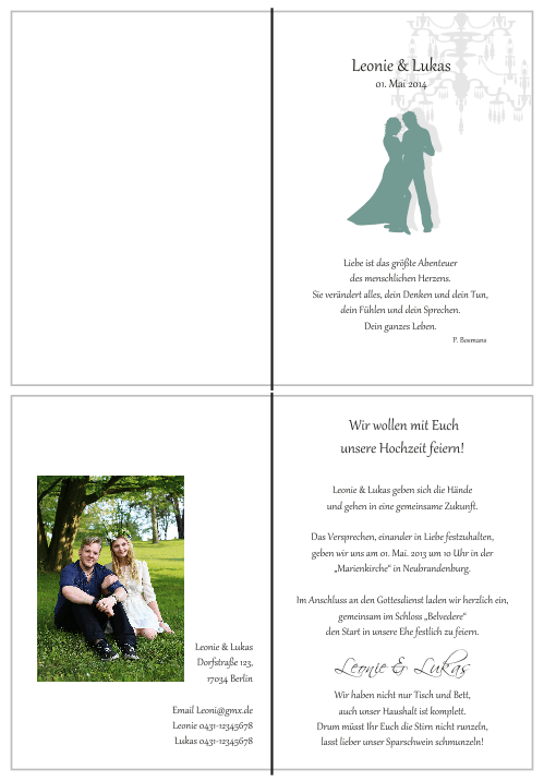  Einladungskarten Hochzeit, Hochzeitseinladungen, Hochzeitskarten, Einladungen für Hochzeit
