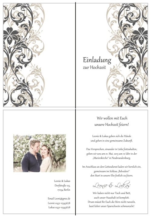  Einladungskarten Hochzeit, Hochzeitseinladungen, Hochzeitskarten, Einladungen für Hochzeit