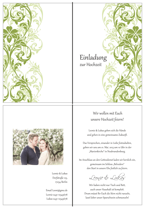  Einladungskarten Hochzeit, Hochzeitseinladungen, Hochzeitskarten, Einladungen für Hochzeit