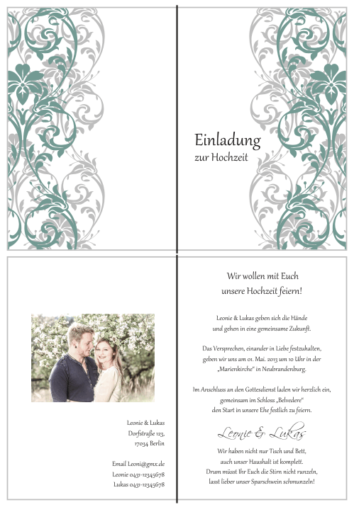  Einladungskarten Hochzeit, Hochzeitseinladungen, Hochzeitskarten, Einladungen für Hochzeit
