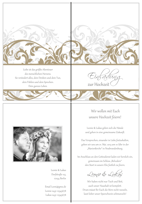  Einladungskarten Hochzeit, Hochzeitseinladungen, Hochzeitskarten, Einladungen für Hochzeit