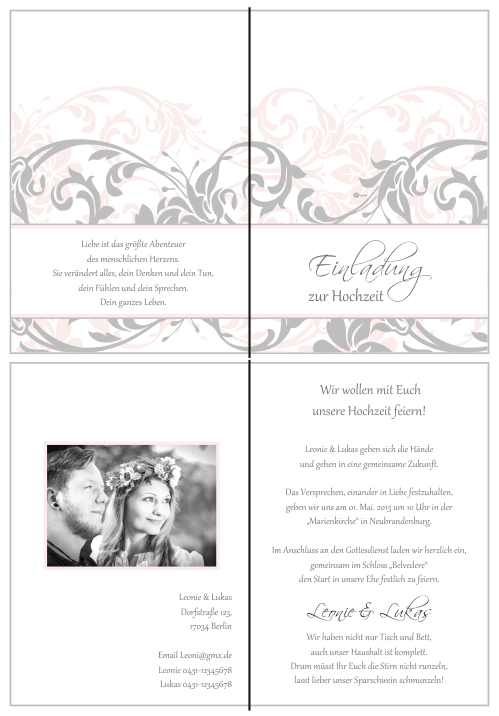  Einladungskarten Hochzeit, Hochzeitseinladungen, Hochzeitskarten, Einladungen für Hochzeit