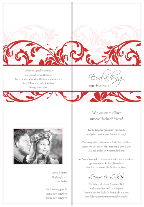  Einladungskarten Hochzeit, Hochzeitseinladungen, Hochzeitskarten, Einladungen für Hochzeit