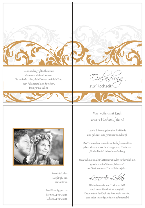  Einladungskarten Hochzeit, Hochzeitseinladungen, Hochzeitskarten, Einladungen für Hochzeit