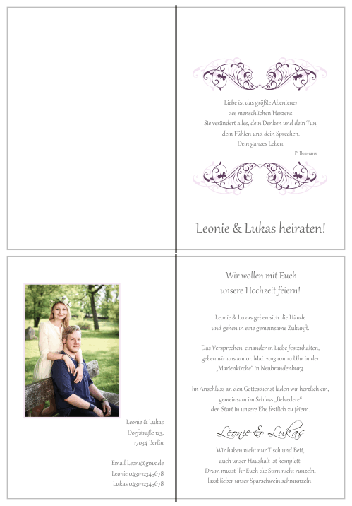  Einladungskarten Hochzeit, Hochzeitseinladungen, Hochzeitskarten, Einladungen für Hochzeit