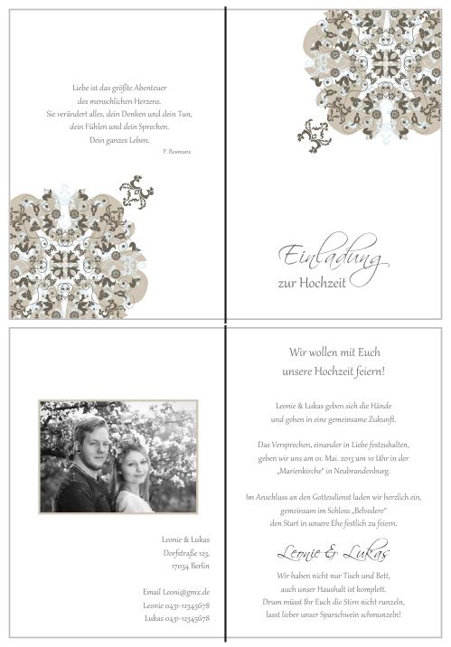  Einladungskarten Hochzeit, Hochzeitseinladungen, Hochzeitskarten, Einladungen für Hochzeit