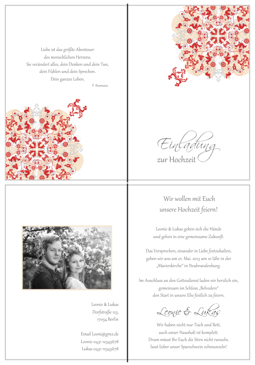  Einladungskarten Hochzeit, Hochzeitseinladungen, Hochzeitskarten, Einladungen für Hochzeit