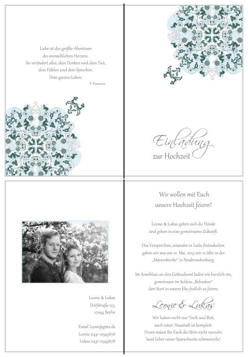  Einladungskarten Hochzeit, Hochzeitseinladungen, Hochzeitskarten, Einladungen für Hochzeit