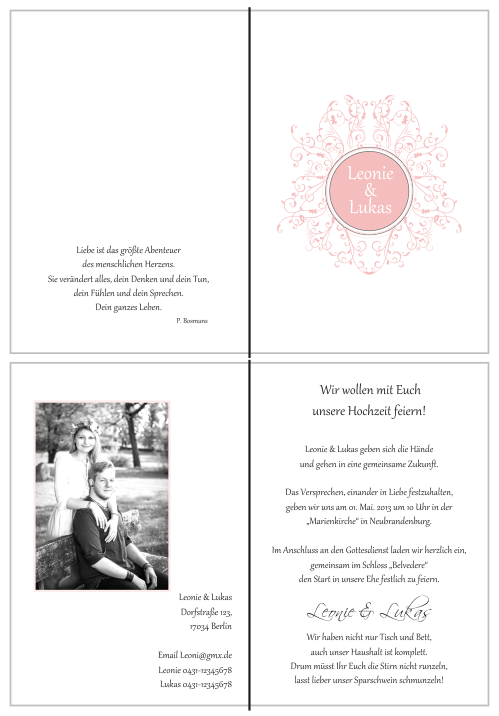  Einladungskarten Hochzeit, Hochzeitseinladungen, Hochzeitskarten, Einladungen für Hochzeit