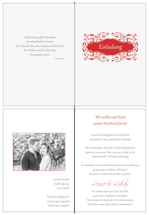  Einladungskarten Hochzeit, Hochzeitseinladungen, Hochzeitskarten, Einladungen für Hochzeit